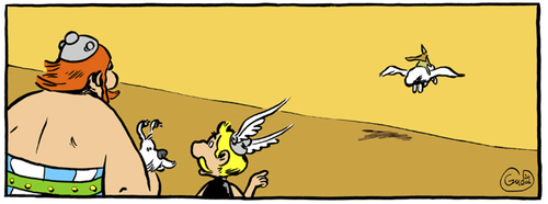 Cartoon: Asterix and Arzach (medium) by gud tagged homage,asterix,arzach,moebius,comics