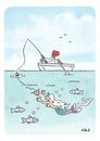 Cartoon: Underwater Love (small) by piro tagged lovedevil,mermaid,love,sea