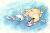 Cartoon: fish (small) by necmi oguzer tagged fish