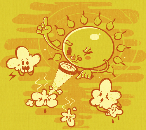 Cartoon: sunshine (medium) by bkopf tagged sun,cloud,killer,bkopf
