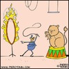 Cartoon: The liontamer (small) by Piero Tonin tagged piero,tonin,lion,tamer,liontamer,circus,lions