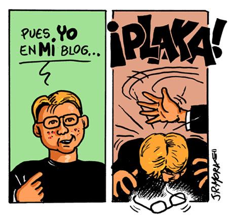Cartoon: Blogger egocentrico (medium) by jrmora tagged blog,blogger,blogosfera,internet
