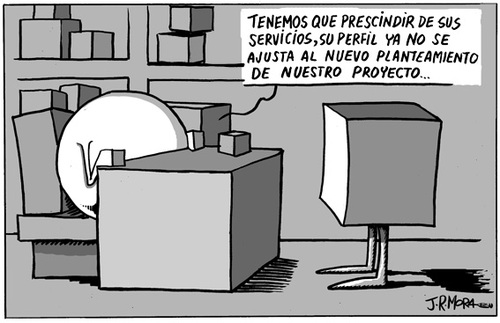 Cartoon: Despido (medium) by jrmora tagged crisis,trabajo,paro,empleo,parado,desempleo,trabajadores,trabajador