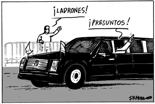 Cartoon: Politca y riqueza (medium) by jrmora tagged sueldos,riqueza,politica