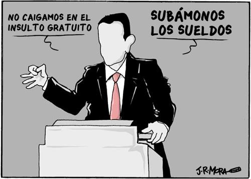 Cartoon: Sueldos politicos (medium) by jrmora tagged politicios,sueldos,dinero,profesion,profesionales