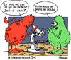 Cartoon: Por la ciencia (small) by jrmora tagged ciencia,presupuesto,gobierno,tijeras