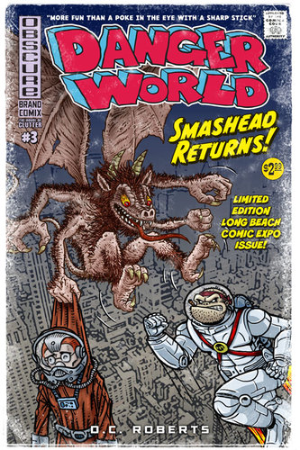 Cartoon: DANGERWORLD cover (medium) by monsterzero tagged scifi,superhero,comic