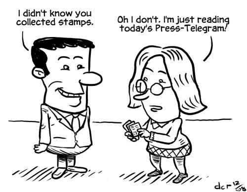 Cartoon: good-bye newspapers (medium) by monsterzero tagged cartoon,comic,humor,underground