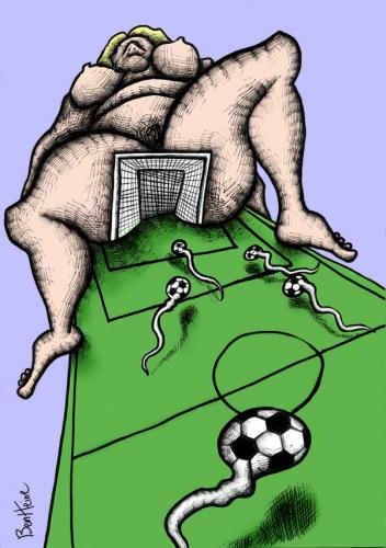 Cartoon: Find the GOAL (medium) by BenHeine tagged football,semen,sperm,spermatozoide,woman,legs,love,beat,talent,breast,ben,heine,feet,match,worldcup,soccer,team,goal,fun,play,competition,point,