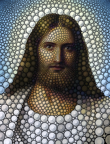 Cartoon: Jesus - Digital Circlism (medium) by BenHeine tagged theology,christianism,jesus,face,creative,art,benheine,heine,ben,portrait,digitalcirclism,circles,circlism,digital