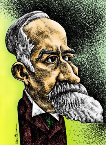 Cartoon: Titu Maiorescu (medium) by BenHeine tagged titumaiorescu,maiorescu,romania,caricature,famous,portrait,beard,politician,foreignminister,benheine,caricaturaorg,