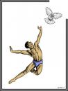 Cartoon: Dancing His Way to Peace (small) by BenHeine tagged lennybruce art dance aymansafieh mayanorton globalvoicesonlineorg peace master balletprodigy dove colombe danseur paix jump saut choreography survivor 