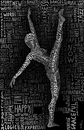 Cartoon: The Dancer (small) by BenHeine tagged the dancer woman grace harmony ben heine move body corps calligraphy typography dance femme sport art theartistery