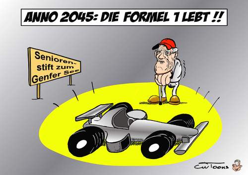 Cartoon: Formel 1 (medium) by cwtoons tagged sport,formel1,schumi,rennen,zukunft