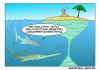 Cartoon: Ohne Titel (small) by cwtoons tagged hai,insel,sägefisch,fisch,palme