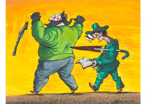 Cartoon: Terrorist (medium) by Kazanevski tagged no