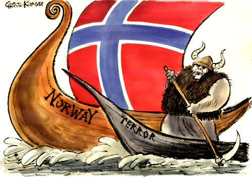 Cartoon: Norway (medium) by Christo Komarnitski tagged norway,terror,viking