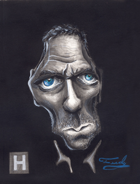 Cartoon: Dr House (medium) by Fredy tagged dr,house,houg,laurie