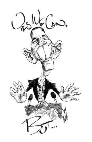 Cartoon: Obama (medium) by Fredy tagged obama,politic,crisis