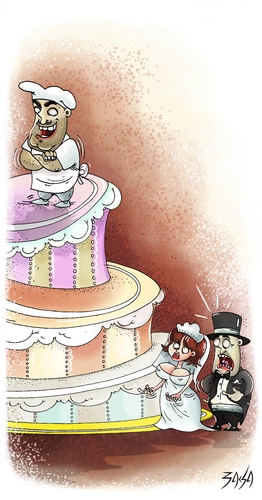 Cartoon: Cake (medium) by bacsa tagged cake