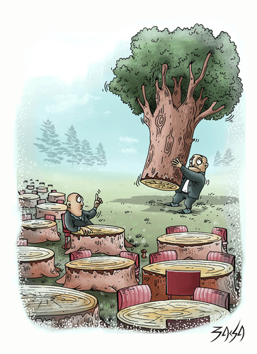 Cartoon: Enviroment (medium) by bacsa tagged enviroment