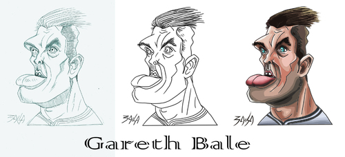 Cartoon: Gareth Bale (medium) by bacsa tagged bale