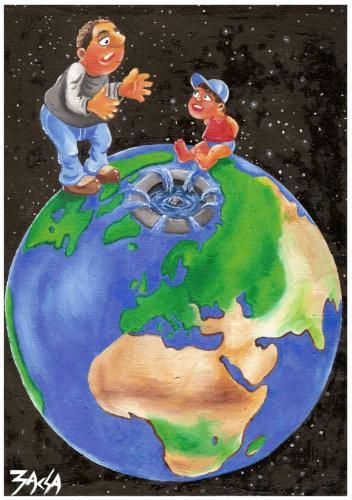 Cartoon: world (medium) by bacsa tagged world