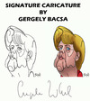 Cartoon: Angela Merkel (small) by bacsa tagged merkel