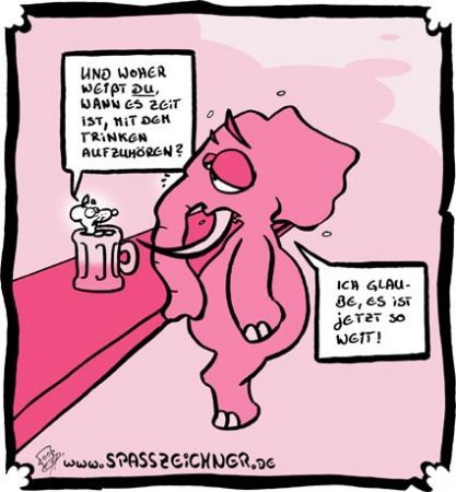 Cartoon: Alkohol (medium) by Clemens tagged alkohol,weiße,mäuse,rosa,elefanten