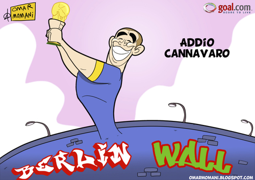 Cartoon: Addio Cannavaro (medium) by omomani tagged cannavaro,italy,soccer,football