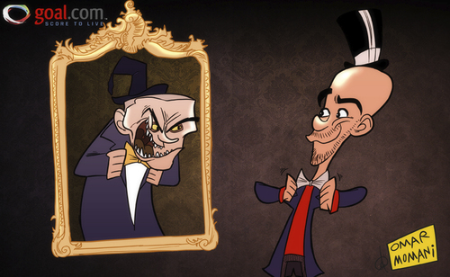 Cartoon: Dr Pep and Mr Mourinho (medium) by omomani tagged barcelona,guardiola,la,liga,mourinho,portugal,real,madrid,spain