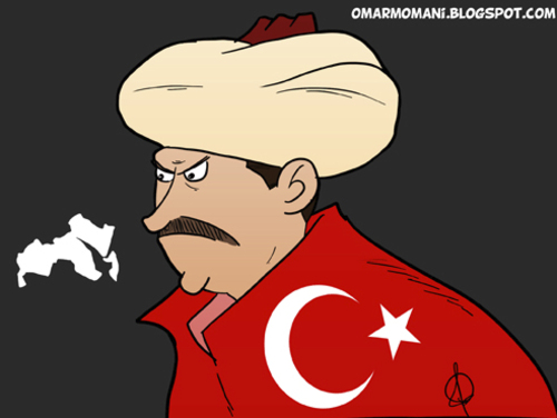 Cartoon: Erdogan II (medium) by omomani tagged erdogan,turkey,arab