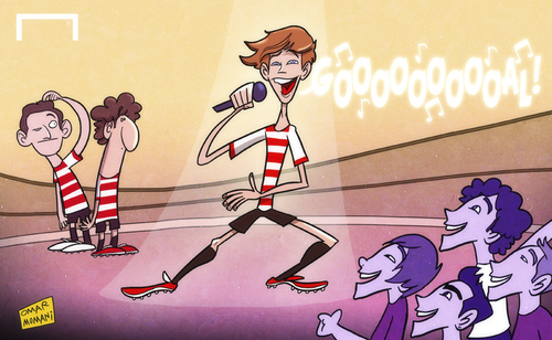 Cartoon: One Direction star (medium) by omomani tagged doncaster,rovers,louis,tomlinson,one,direction