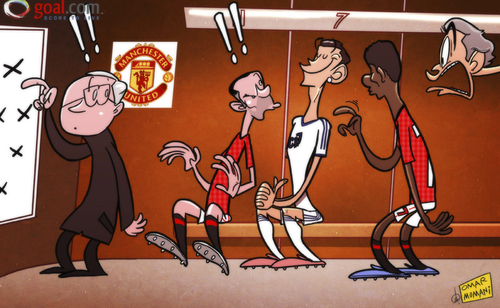 Cartoon: Ronaldo back on familiar ground (medium) by omomani tagged antonio,valencia,champions,league,cristiano,ronaldo,ferguson,manchester,united,mourinho,real,madrid,ryan,giggs