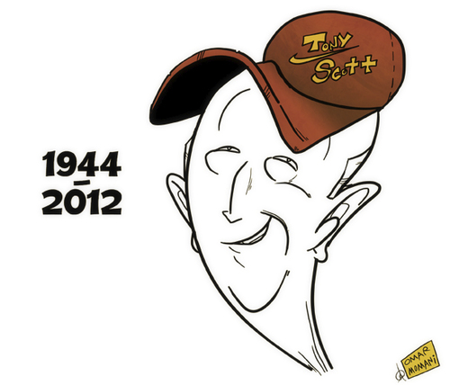 Cartoon: Tony Scott (medium) by omomani tagged tony,scott