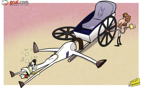 Cartoon: Villas-Boas at a loss (medium) by omomani tagged gareth,bale,tottenham,villas,boas