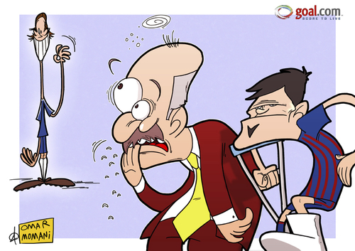 Cartoon: Villas injury and Fernando Torr (medium) by omomani tagged barcelona,chelsea,del,bosque,england,euro,cup,la,liga,premier,league,spain,torres,villa