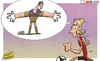 Cartoon: Buffon blocks goal-shy Torres (small) by omomani tagged buffon euro 2012 italy spain torres