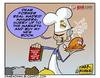 Cartoon: Mou the cook (small) by omomani tagged jose,mourinho,real,madrid,lyon,champions,league,portugal,chicken