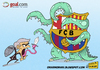 Cartoon: Mourinho vs Barcelona (small) by omomani tagged mourinho barcelona real madrid cartoon football la liga spain portugal