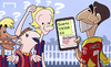 Cartoon: Suarez struggling to let go (small) by omomani tagged barcelona,ivan,rakitic,liverpool,messi,neymar,suarez