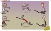 Cartoon: Van Persie n Modric break free (small) by omomani tagged arsenal,ferguson,manchester,united,modric,mourinho,real,madrid,tottenham,van,persie,villas,boas,wenger