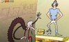 Cartoon: Wenger baulks at lofty Cavani (small) by omomani tagged arsenal,cavani,napoli,wenger