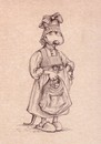 Cartoon: Bäuerin in Tracht (small) by Uschi Heusel tagged alma,ludwig,ratten,tracht,prügel,seconhand,ehejubiläum