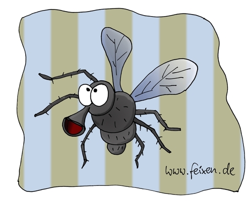 Cartoon: Fliesche (medium) by feixen tagged fliege,pfui