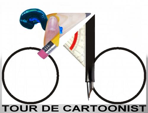 Cartoon: Tour de cartoonist (medium) by willemrasingart tagged tour,de,france