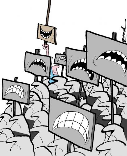 Cartoon: untitled (medium) by andart tagged demonstration,mass,andart