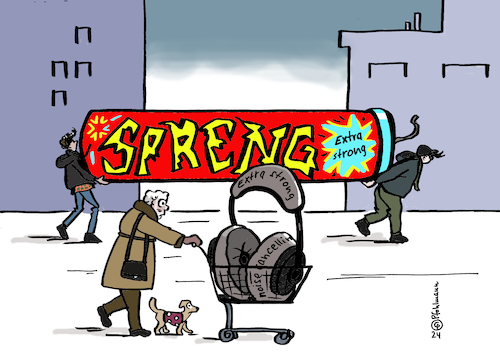 Cartoon: Aufrüstung Silvester (medium) by Pfohlmann tagged silvester,jahreswechsel,feuerwerk,böller,lärm,explosionen,lärmschutz,kopfhörer,noisecancelling,gesundheit,tierschutz,ohren,gehör,silvester,jahreswechsel,feuerwerk,böller,lärm,explosionen,lärmschutz,kopfhörer,noisecancelling,gesundheit,tierschutz,ohren,gehör