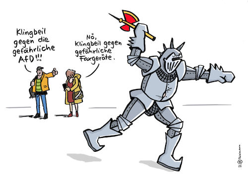 Cartoon: Klingbeil kämpft (medium) by Pfohlmann tagged klingbeil,spd,bundesregierung,vizekanzler,afd,afdverbot,parteiverbot,rechtsextremismus,verfassungsschutz,beil,ritter,ritterrüstung,krieg,kampf,demokratie,grundgesetz,groko,digitalisierung,faxgeräte,digitalonly,klingbeil,spd,bundesregierung,vizekanzler,afd,afdverbot,parteiverbot,rechtsextremismus,verfassungsschutz,beil,ritter,ritterrüstung,krieg,kampf,demokratie,grundgesetz,groko,digitalisierung,faxgeräte,digitalonly