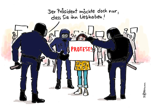 Cartoon: Trump liebhaben (medium) by Pfohlmann tagged usa,kalifornien,los,angeles,losangeles,proteste,demonstrationen,razzien,razzia,migration,migranten,nationalgarde,militär,trump,präsident,narzissmus,narzisst,liebe,liebhaben,soldaten,demonstranten,immigration,abschiebung,charakter,psyche,persönlichkeit,liebesbedürfnis,usa,kalifornien,los,angeles,losangeles,proteste,demonstrationen,razzien,razzia,migration,migranten,nationalgarde,militär,trump,präsident,narzissmus,narzisst,liebe,liebhaben,soldaten,demonstranten,immigration,abschiebung,charakter,psyche,persönlichkeit,liebesbedürfnis